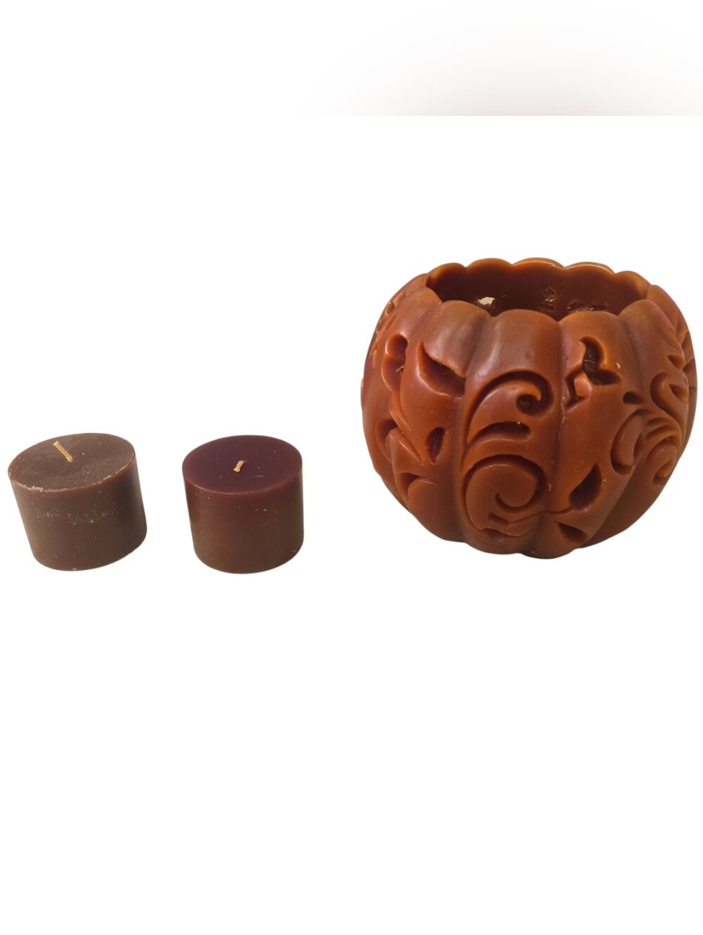 NOS Harry Slatkin Homeworx Autumn Pumpkin Candles Fall Home Decor Fragrant